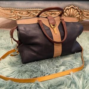 YSL tri color leather bag